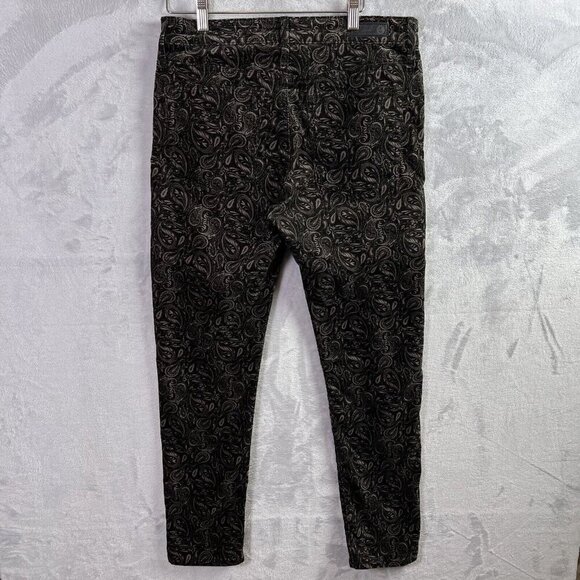 Anthropologie Pants - Anthropologie AG The High Rise‎ Stevie Ankle Pants 32R Paisley Print Velvet